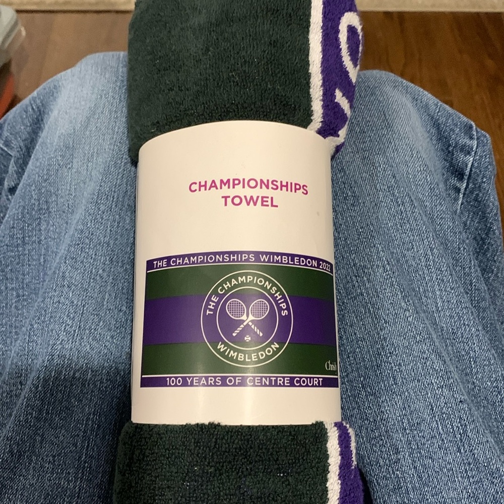 2022 official Wimbledon towel, new, unused, collectible.